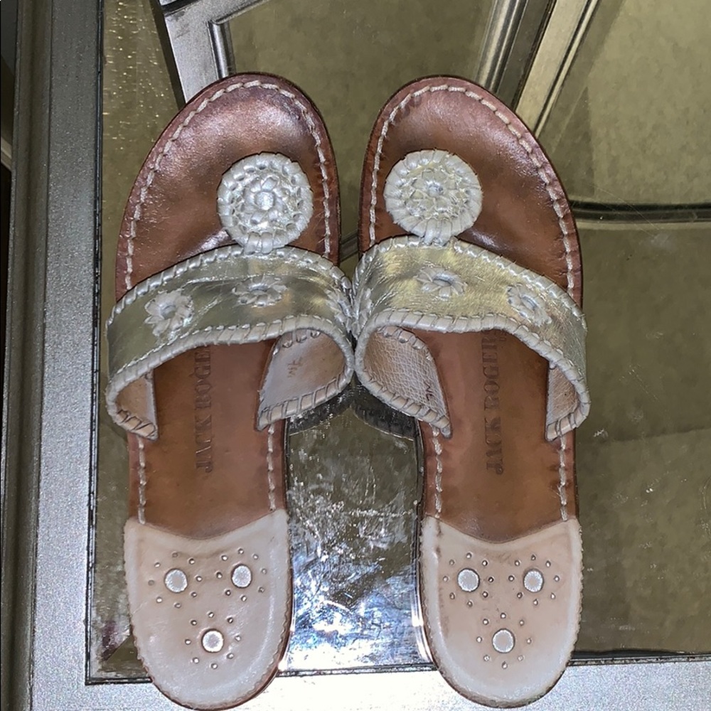 Jack Rogers Silver Sandals